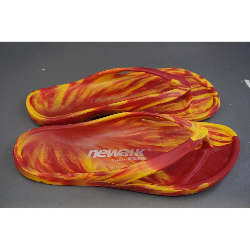Vintage Newalk by Birkenstock Sandals Womens 10 Mens 8 EVA Flame Marbled Flops
